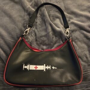 Sourpuss Red and Black Shoulder Bag